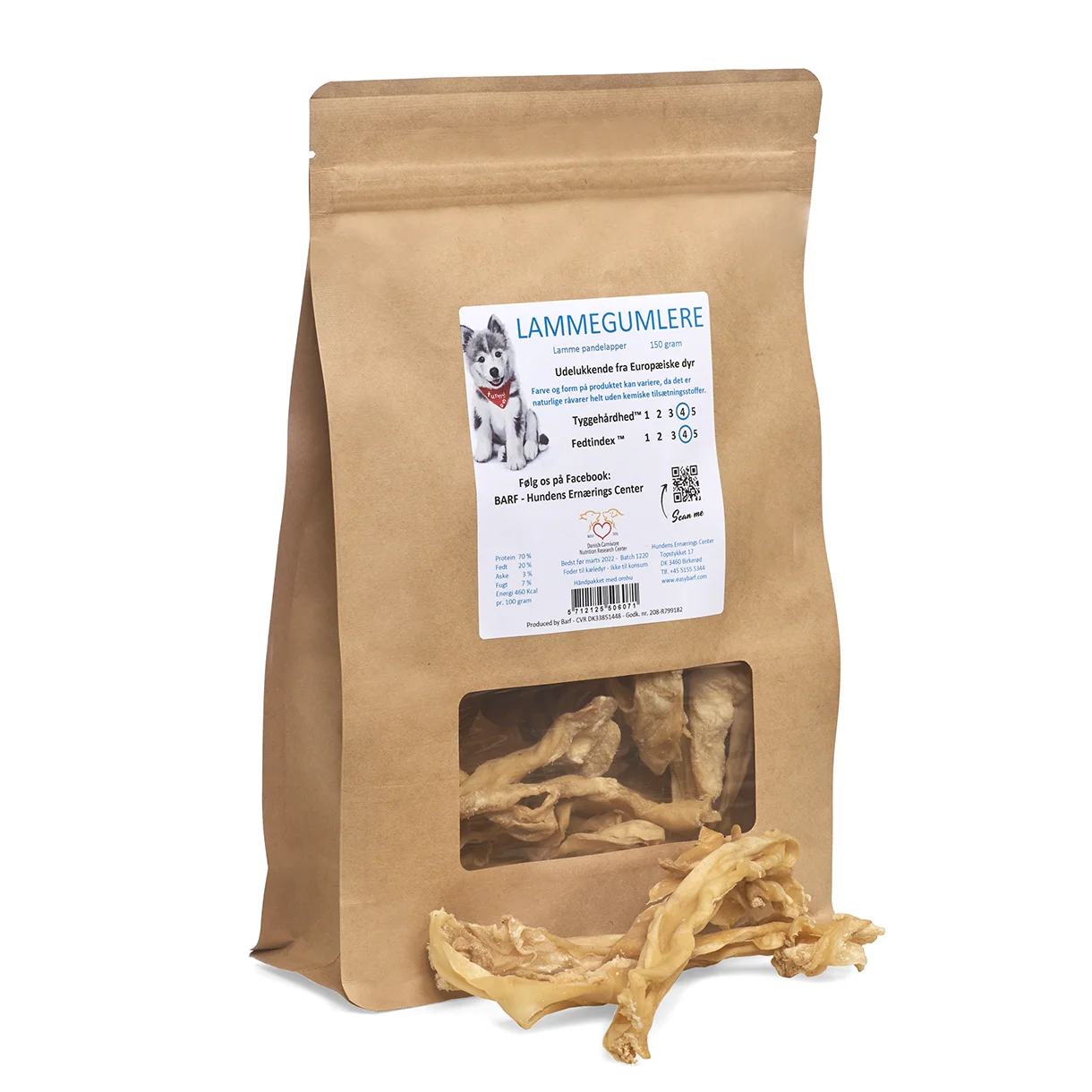 Carnitreats lammegumlere - lamme pandelapper - 150g