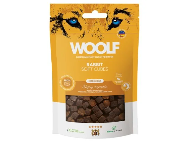 Woolf Soft Cubes Rabbit 100 g - Bløde godbidder med kanin