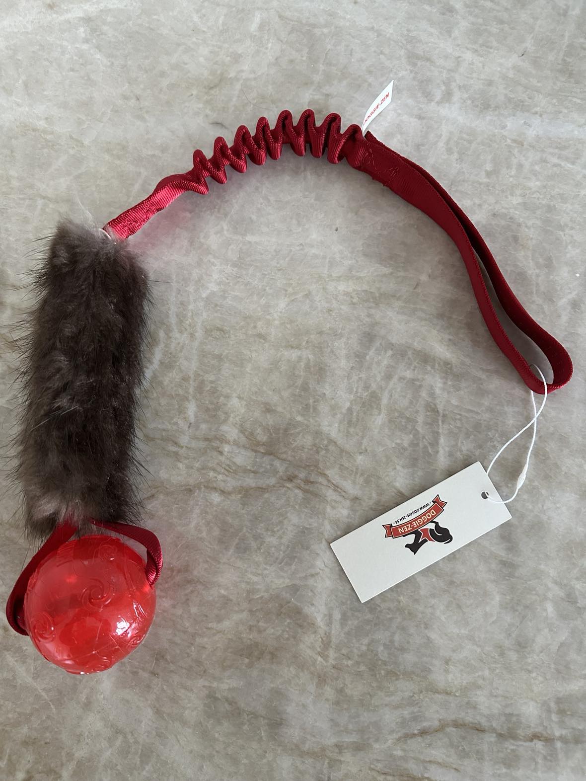 Doggie-Zen Bungee Beaver Tug L with KONG Squeezz - Trækkelegetøj - Billede 2
