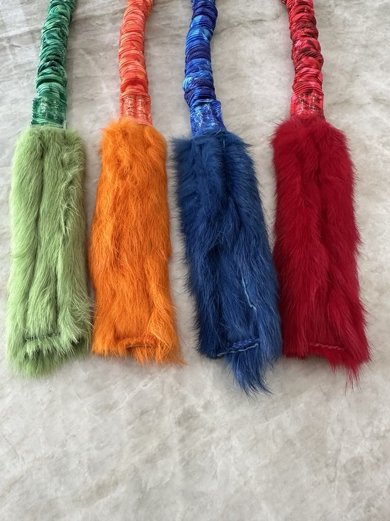 SWAG Rabbit Bungee Bar - Belønningslegetøj, ægte kaninpels - Billede 2