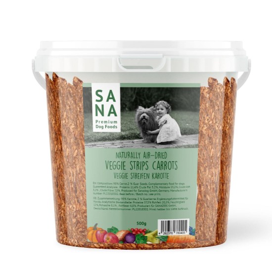 SANA Veggie Strips Carrot 500g - Sunde snacks